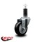 Service Caster 3.5'' Black Poly Wheel Swivel 1-1/4'' Expanding Stem Caster SCC-EX20S3514-PPUB-BLK-114 - alternate 4